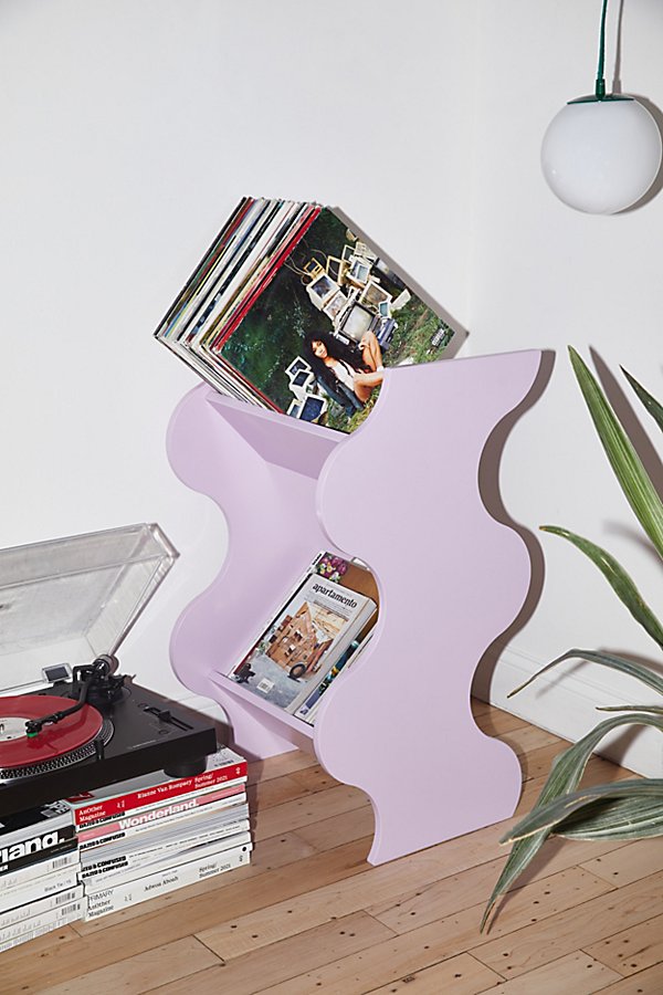 Shop Urban Outfitters Squiggle Vinyl Storage Shelf In Lavender At