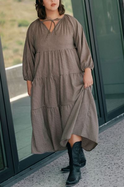 Whimsy + Row Mandy Gingham Midi Dress