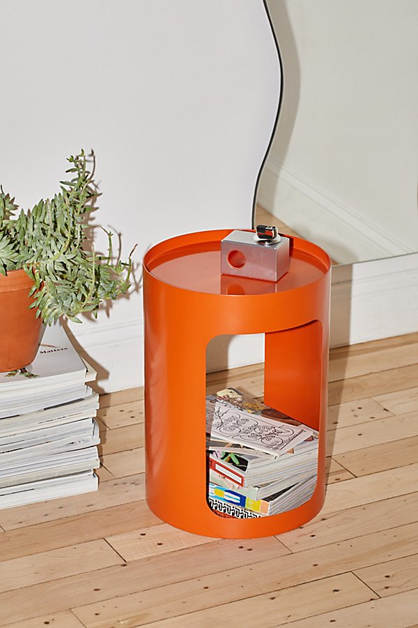 Urban Outfitters Devon Side Table In Red At  In Orange