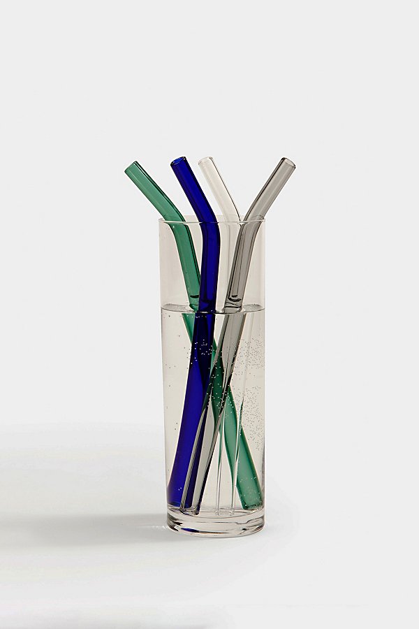 Poketo Glass Straw Set Of 4 In Cool At Urban Outfitters In Multi