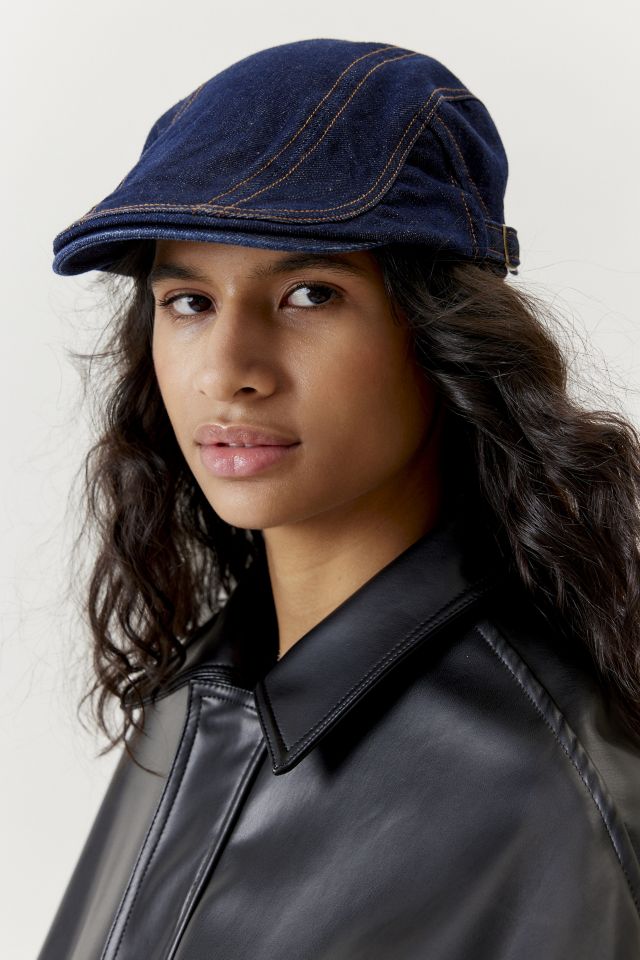 Denim cheap flat cap