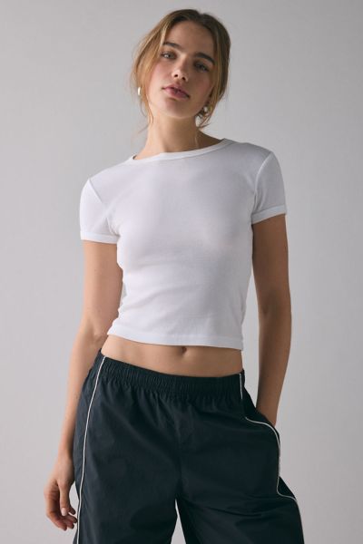 Bdg Too Perfect Short Sleeve Tee In White, Women's At Urban Outfitters