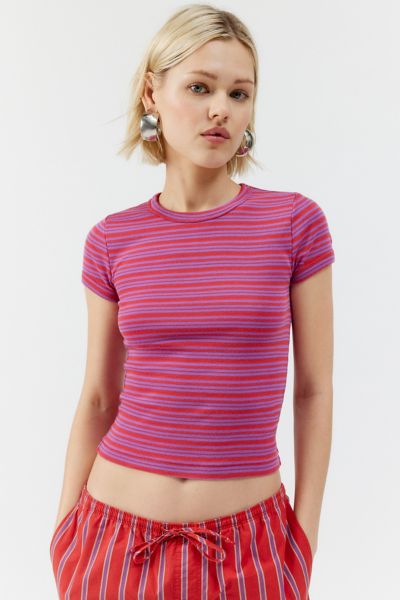 Bdg Too Perfect Short Sleeve Tee In Pink, Women's At Urban Outfitters