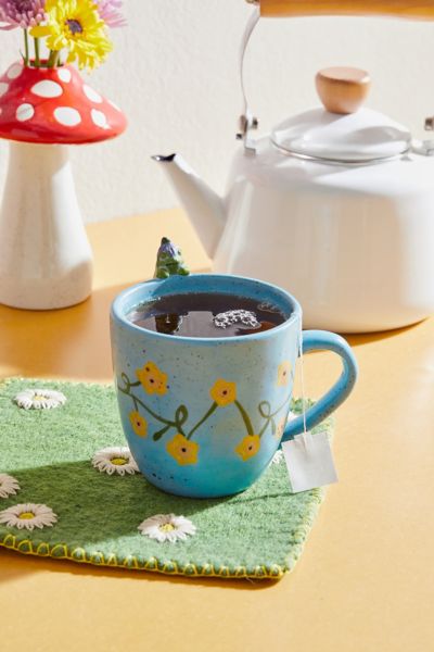 Peeking Animal Stoneware Mug