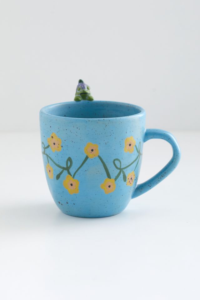 Peeking Animal Stoneware Mug #1