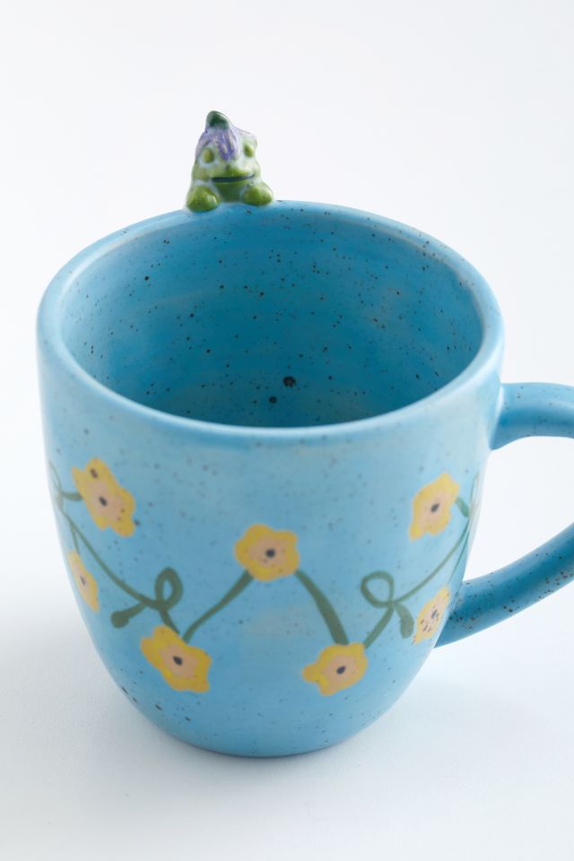 Peeking Animal Stoneware Mug #3