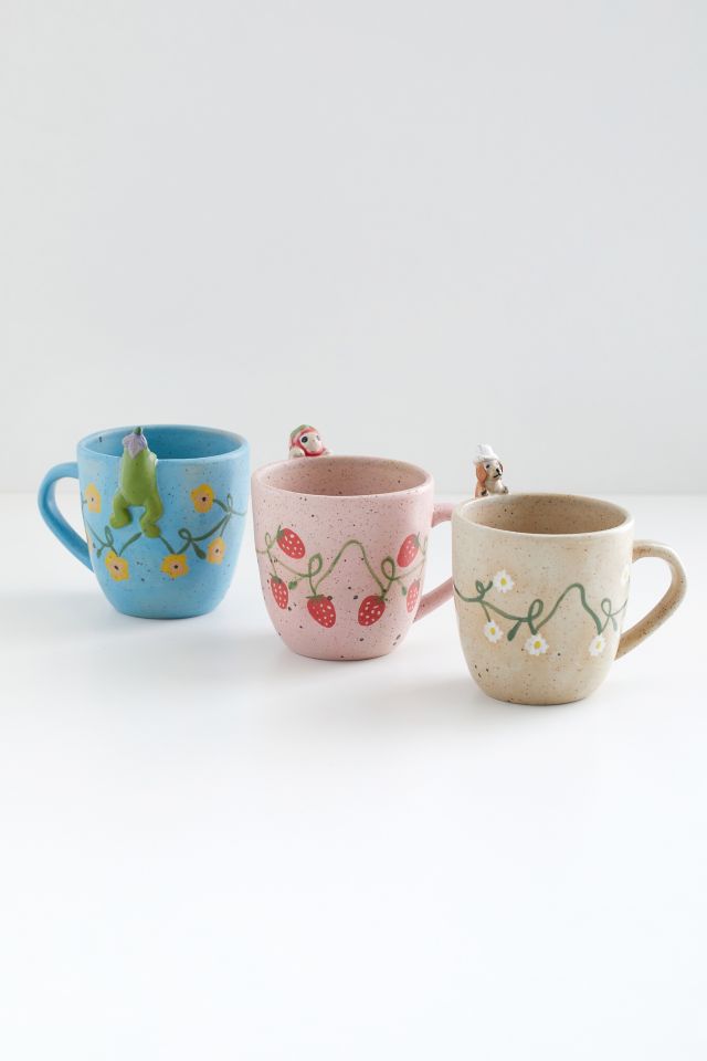 Peeking Animal Stoneware Mug #5
