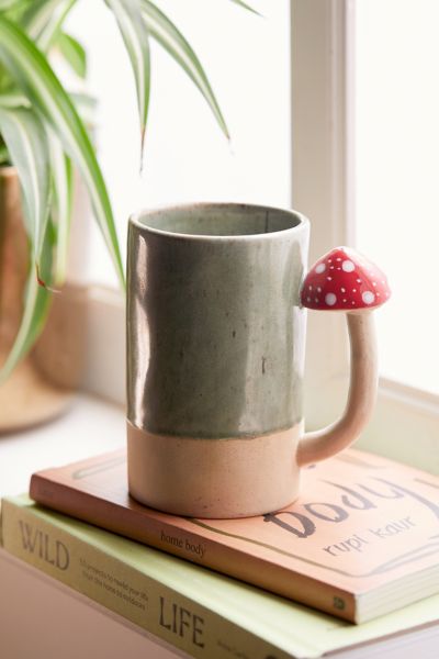 Shop Urban Outfitters Shroomie Mug In Green At