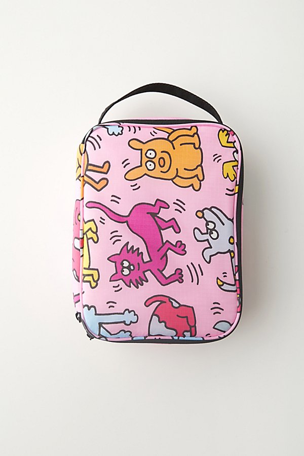 Baggu X Keith Haring Lunch Bag In Keith Haring Pets At Urban Outfitters In Pink