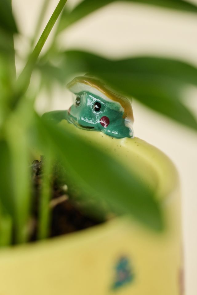 Peeking Animal Stone Planter #2