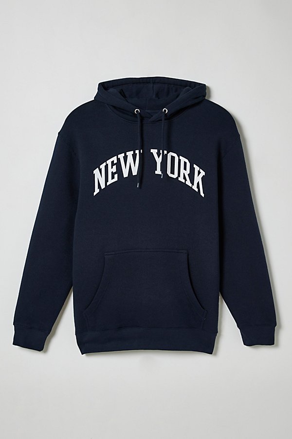 Urban Outfitters New York Destination Hoodie Sweatshirt In Navy, Men's At