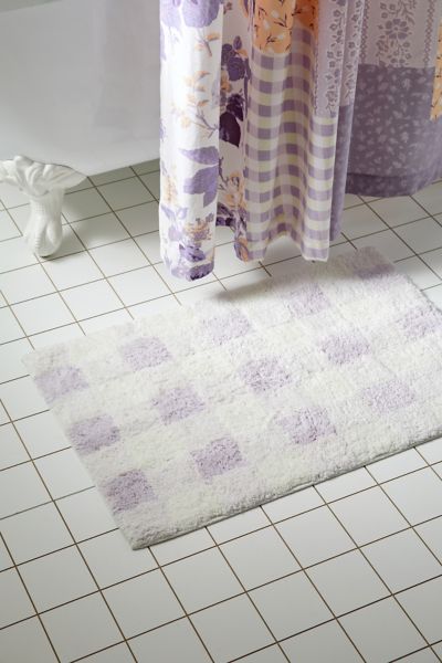 Gingham Bath Mat