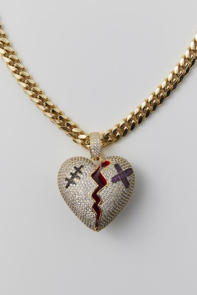 King Ice Broken Heart Necklace