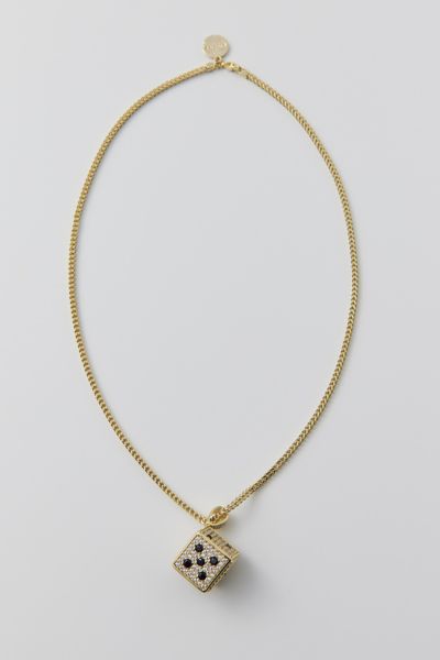 King Ice Dice Necklace In Gold, Men's At Urban Outfitters