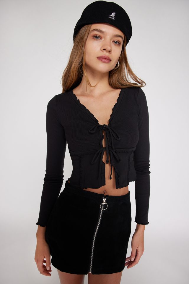 Urban Outfitters Uo Jayden Balloon Sleeve Bustier Top in Blue