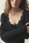 Out From Under Diana Layering Lace-Trim Henley Top