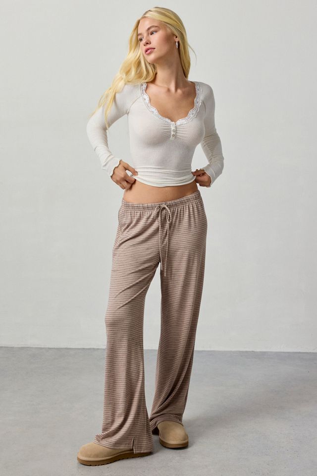 Out From Under Diana Layering Lace-Trim Henley Top #2