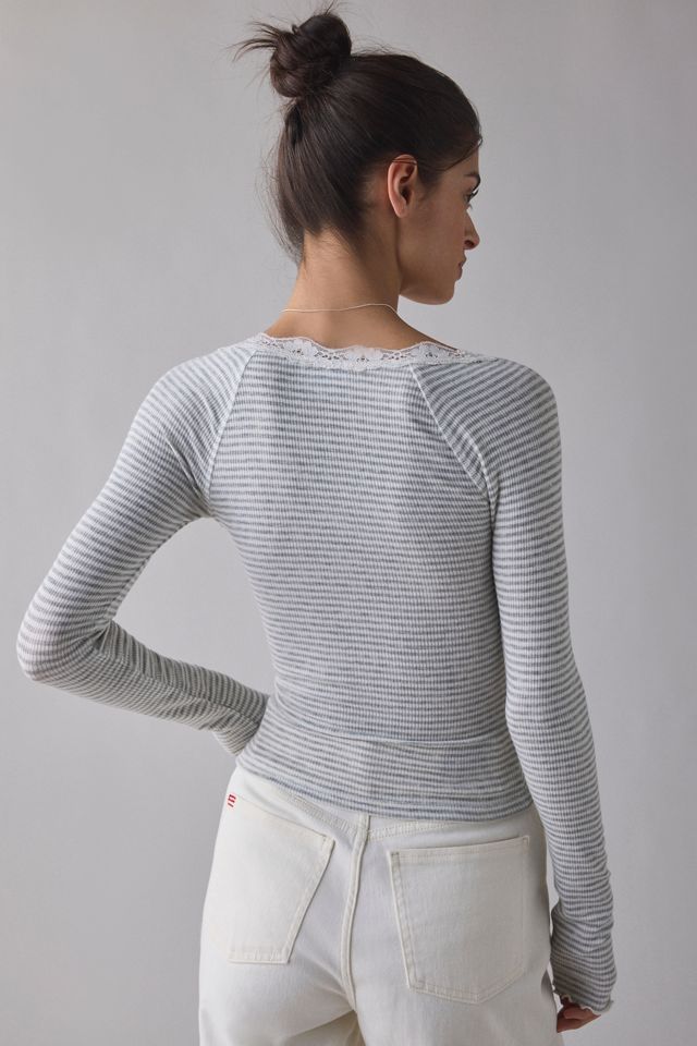 Out From Under Diana Layering Lace-Trim Henley Top