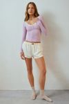 Out From Under Diana Layering Lace-Trim Henley Top