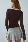Out From Under Diana Layering Lace-Trim Henley Top