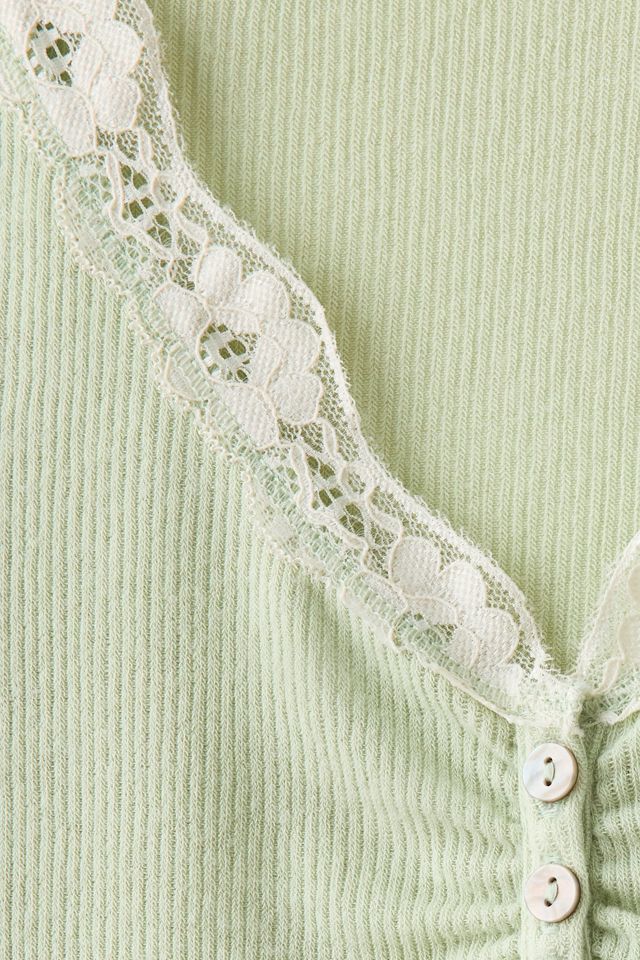 Out From Under Diana Layering Lace-Trim Henley Top #5