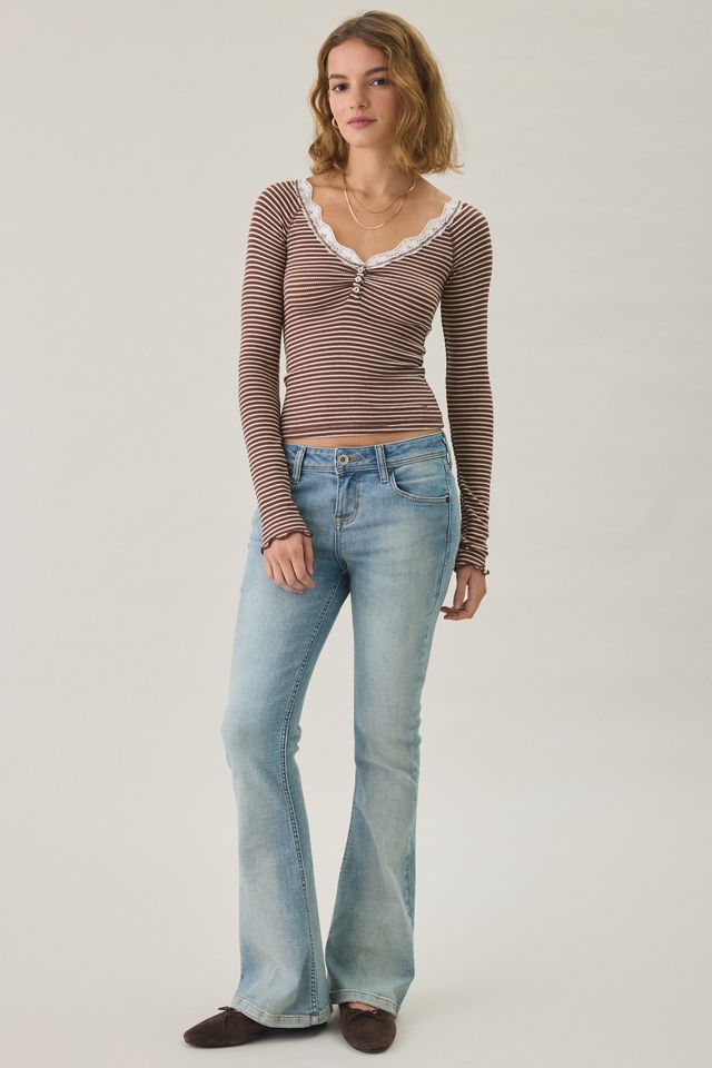Out From Under Diana Layering Lace-Trim Henley Top #3