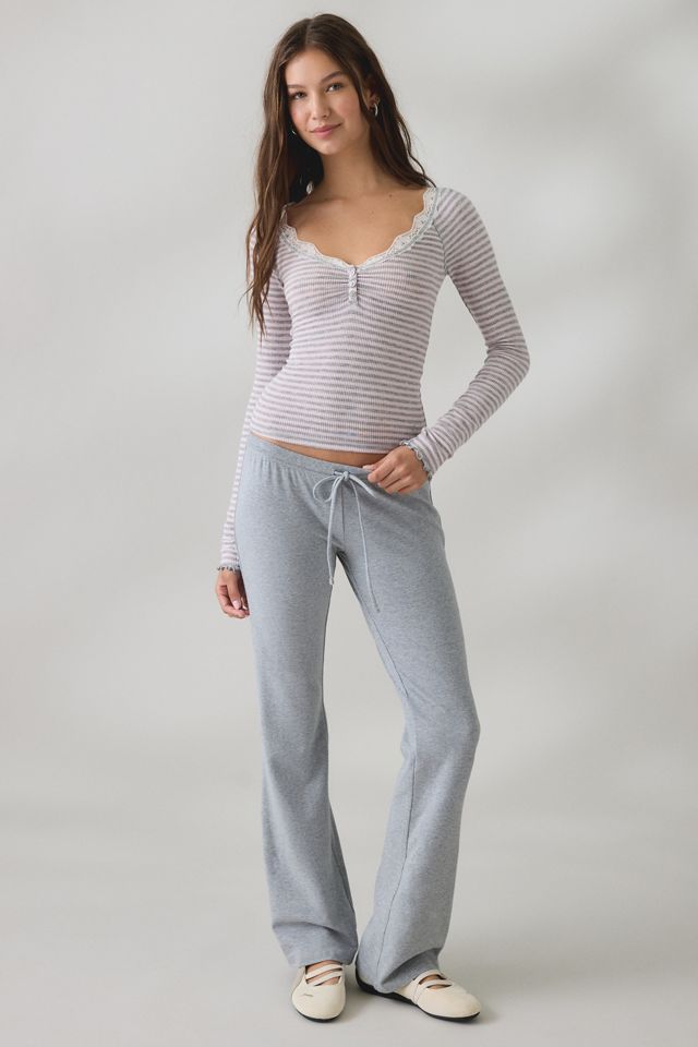 Out From Under Diana Layering Lace-Trim Henley Top #4