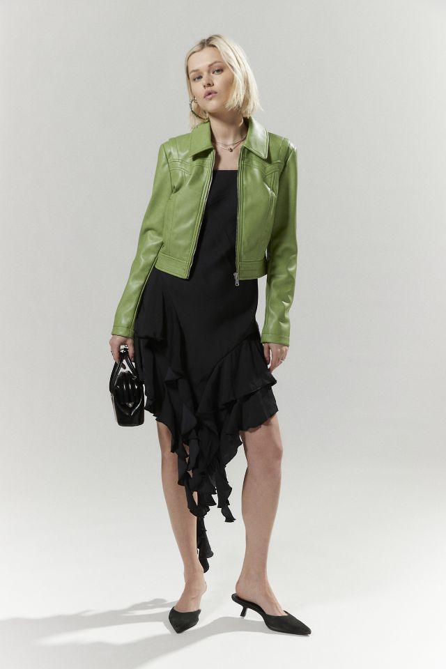 Silence + Noise Mariah Faux Leather Western Jacket #1