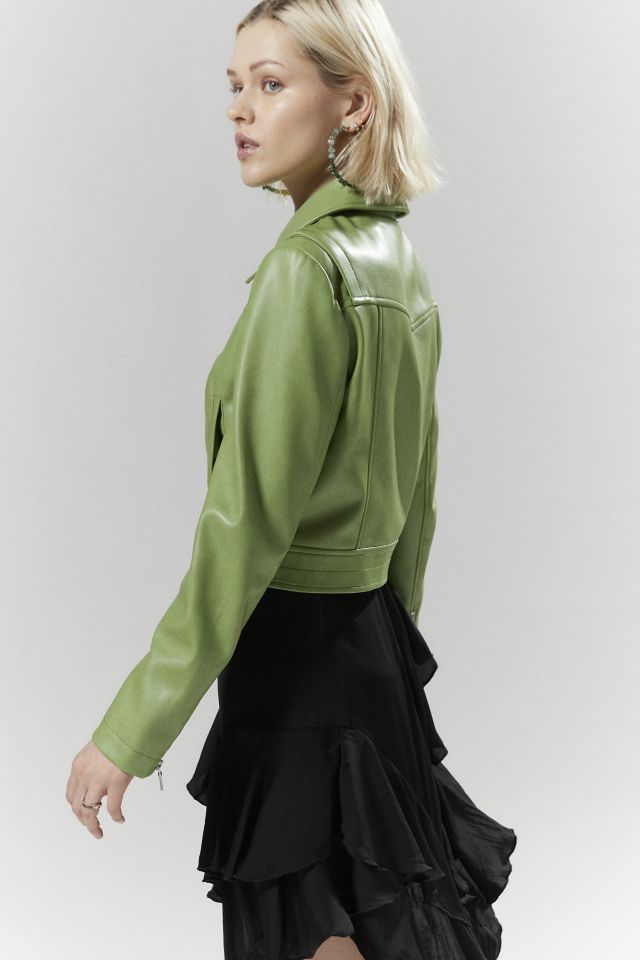 Silence + Noise Mariah Faux Leather Western Jacket #4