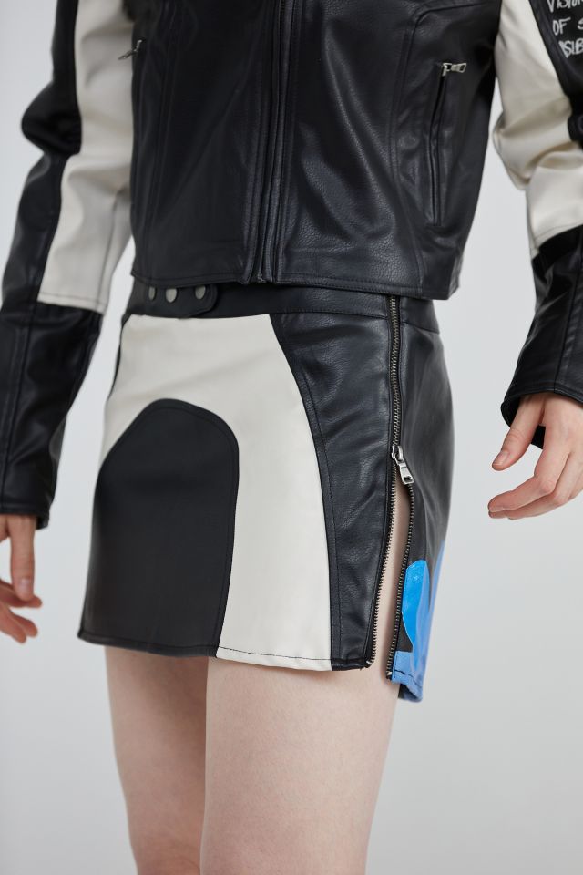 PISHPOSH UO Exclusive Moto Mini Skirt #4