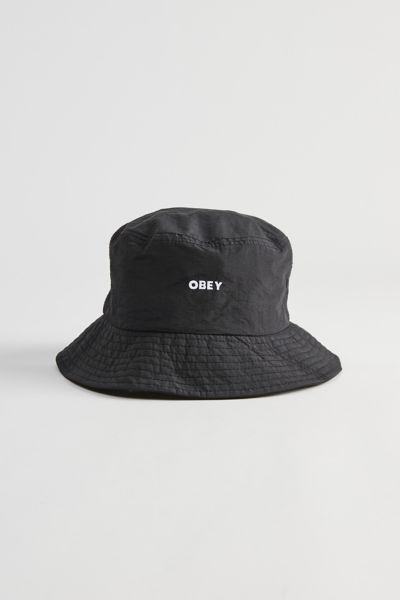 Shop Obey Bold Nylon Bucket Hat In Black, Men's At Urban Outfitters