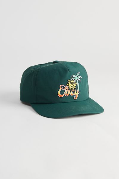Shop Obey Tropical 5-panel Baseball Hat In Dark Green, Men's At Urban Outfitters
