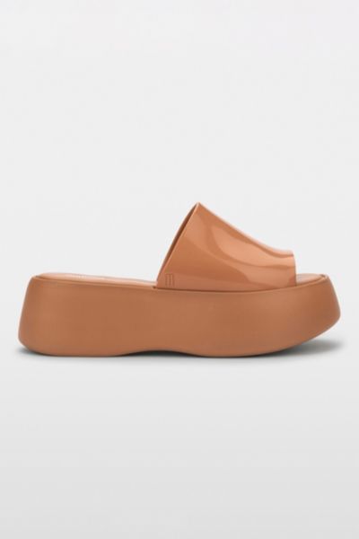 MELISSA BECKY JELLY PLATFORM SLIDE IN BEIGE, WOMEN'S AT URBAN OUTFITTERS 