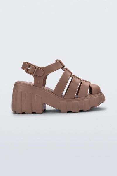 Melissa Megan Jelly Platform Fisherman Sandal In Brown, Women's At Urban Outfitters