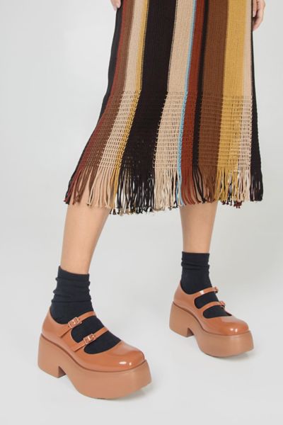 MELISSA FARAH JELLY PLATFORM MARY JANE SHOE IN BROWN, WOMEN'S AT URBAN OUTFITTERS