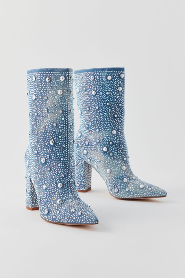 Azalea Wang Admiral Embellished Denim Boot #2