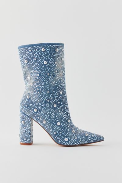 Azalea Wang Admiral Embellished Denim Boot