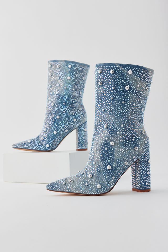 Azalea Wang Admiral Embellished Denim Boot #5