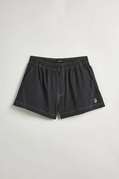 Standard Cloth Ryder 3" Nylon Short In Black, Men's At Urban Outfitters