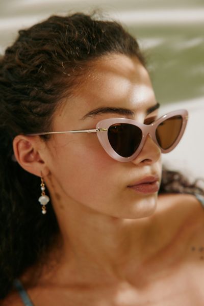 Urban Outfitters Dakota Combo Cat-eye Sunglasses In Mauve, Women's At