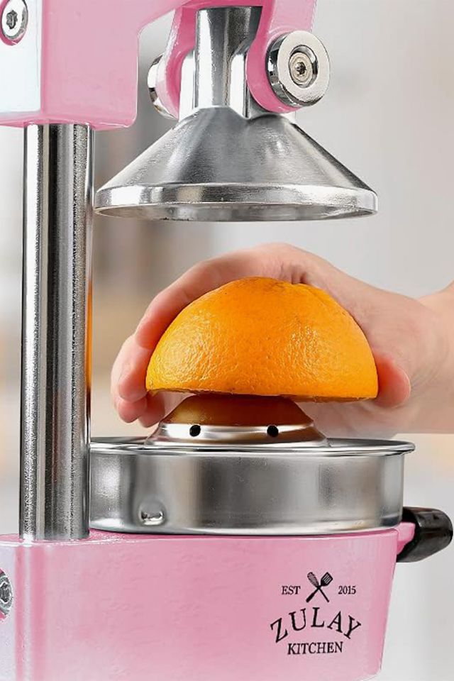 Zulay Kitchen Professional Heavy Duty Citrus Juicer (Orange)