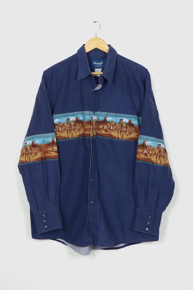 Vintage Wrangler Snap Button-Down Shirt | Urban Outfitters