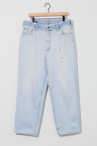 Vintage 1990s Lands' End Distressed Light Wash Denim Jeans