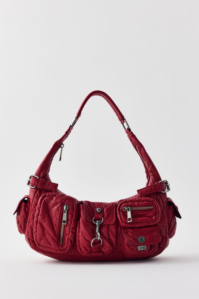 Silence + Noise Emily Washed Faux Leather Zippered Shoulder Bag #1