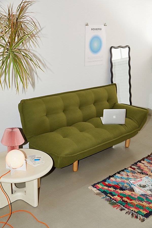 Shop Urban Outfitters Lisa Sleeper Sofa In Dark Green At