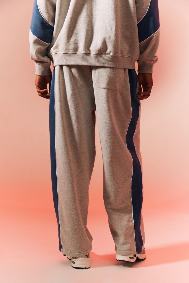 Fralet Fitted Track Pants with Contrast Panel