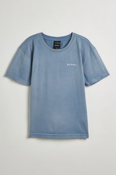 Shop Iets Frans . … Washed Baby Tee In Denim Navy At Urban Outfitters