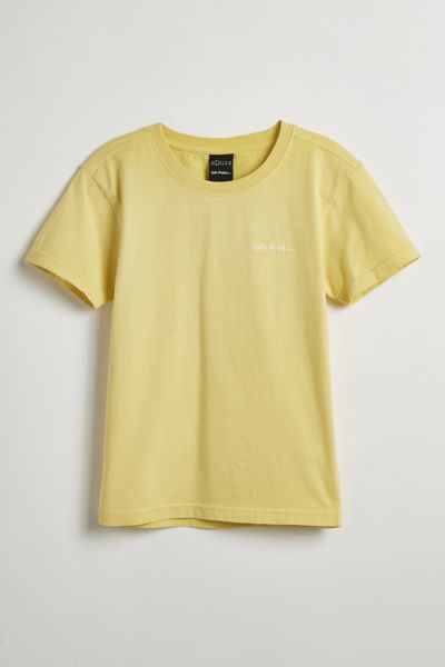 Shop Iets Frans . … Washed Baby Tee In Yellow At Urban Outfitters