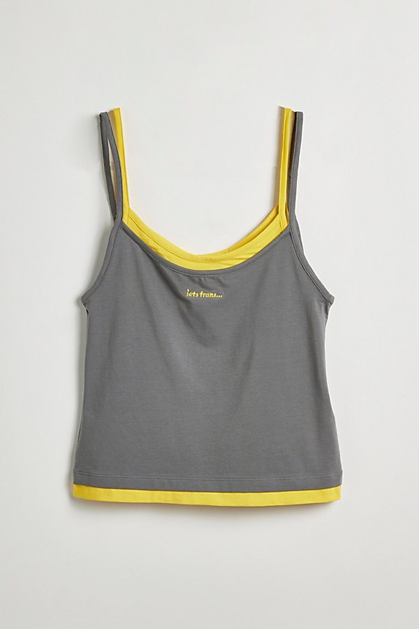 Iets Frans . … Double Layer Cami In Grey At Urban Outfitters