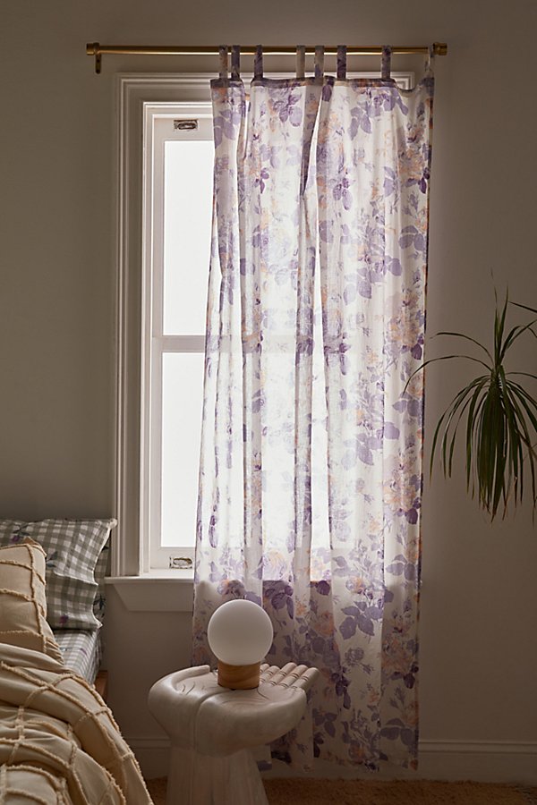 Shop Urban Outfitters Ansley Floral Window Panel In Purple At